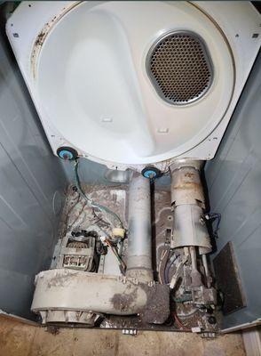 Dryer before servicing