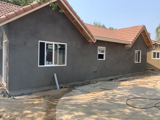 Concrete tile roof on new granny flat ADU