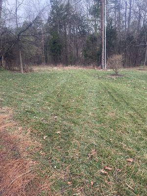 Tire indentations caused by AT&T trucks.  This is in my lawn