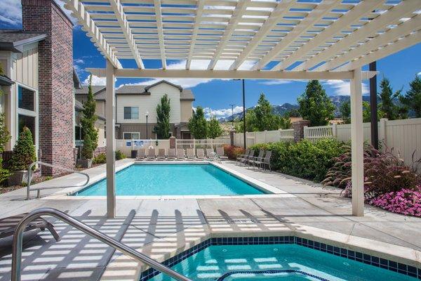 Pool and spa, Liberty Bend Apartments, Sandy, UT.