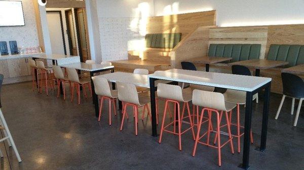 Custom built restaurant tables