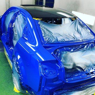 Audi black roof and Nogaro blue paint new