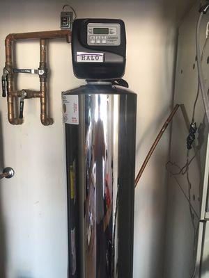 HALLO 5 water filtration & conditioning system. Best in the business. Saltless no maintenance system installed by us