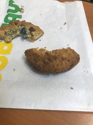 A burnt cookie