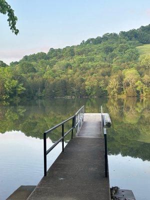 Dock next to boat ramp