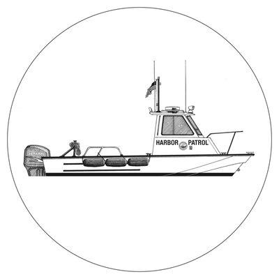 Profile of our primary vessel, 'Patrol' -artist Dana Gaines