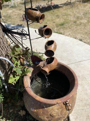 Clay fountain, water fountain