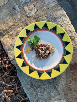 Beef tartare with food gras