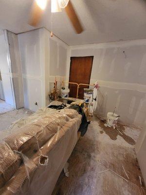 Sheetrock installation and finish