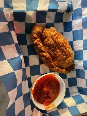 Happy hour pizza/calzone thing - like an empanada but mozzarella and pepperoni