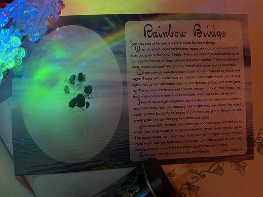 Poem with paw print