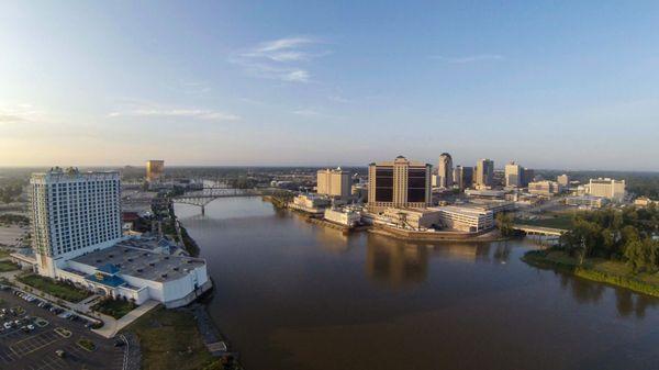 Red River with Shreveport Bossier City Sky Line