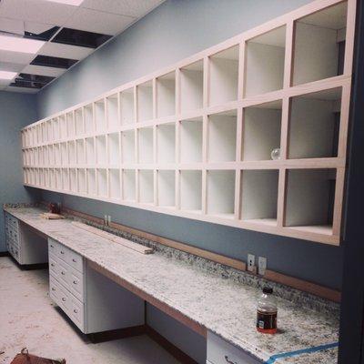 Custom mail room storage for Hospitality INC in Houston!