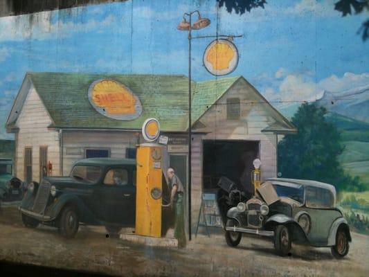 My vote for Cutest Gas Station mural