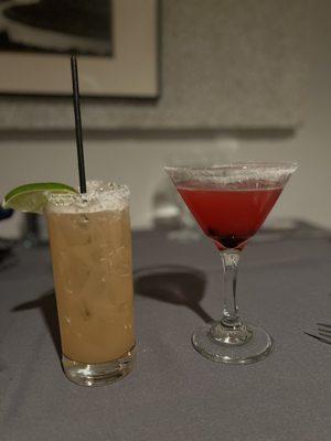 Huckleberry lemon drop and Elk Hunter cocktails