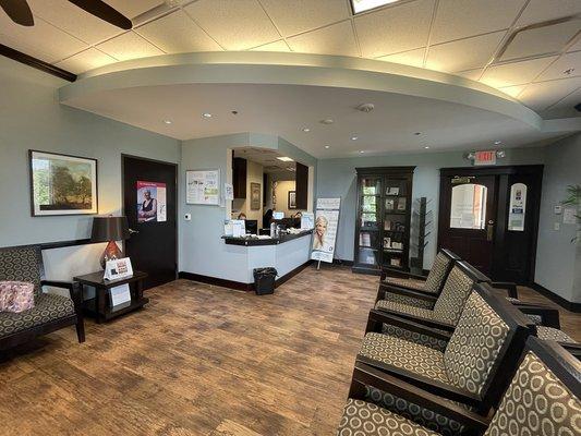 Waiting room at U.S. Dermatology Partners Richardson, formerly North Texas Dermatology Richardson