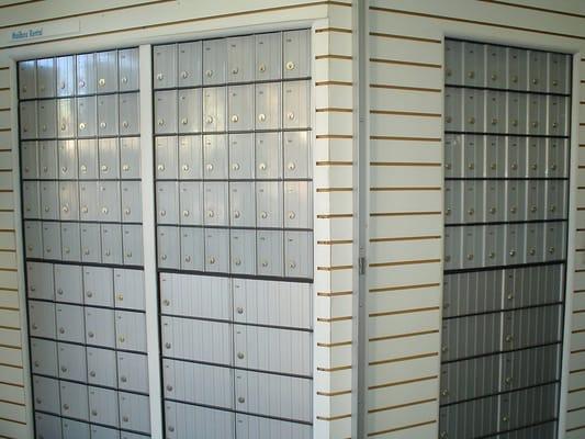 Secure private mailboxes; Commercial street address