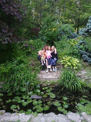 Beautiful scenery. Tiny hidden pond with lily pads. Perfect for a family photo!