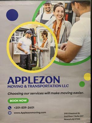 Applezon Moving, your best choice for moving!