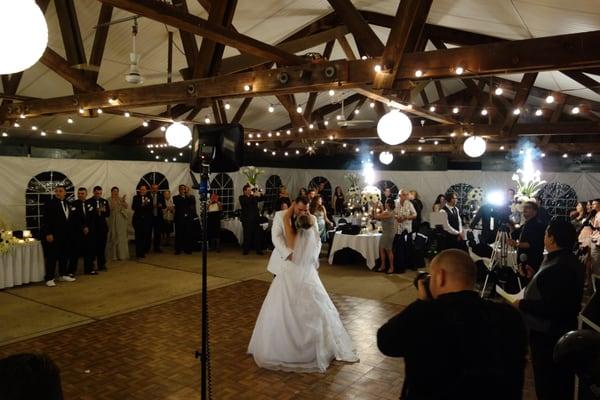 Wedding in the tented pavilion