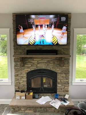 65" TV in pool house Monroe