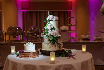 Perfect Wedding Cake and Vegan/Gluten Free side cake! 9-8-18