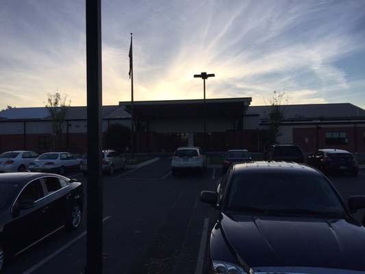 Sunset over the Lititz Rec Center.