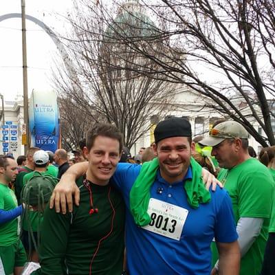 Bill and Jeremy after the St. Patty's run