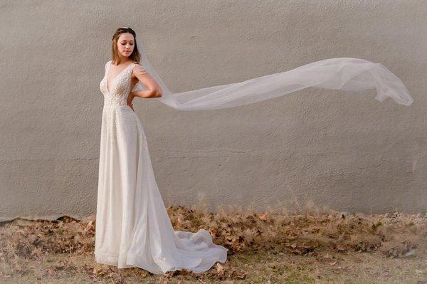 Pair a gorgeous gown with a wide selection of our veils.