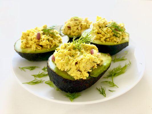 Avocado Boats w/ Chickpea Salad