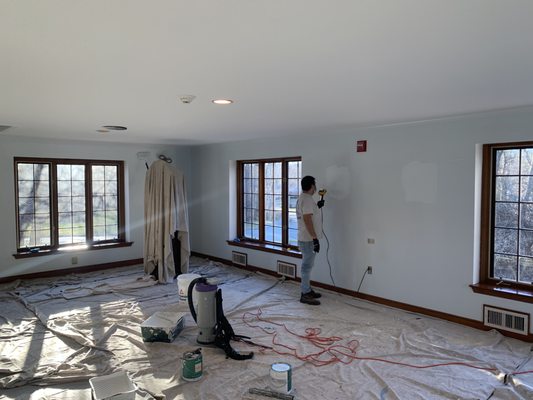 Milton Senior Housing Club painting in progress 2022