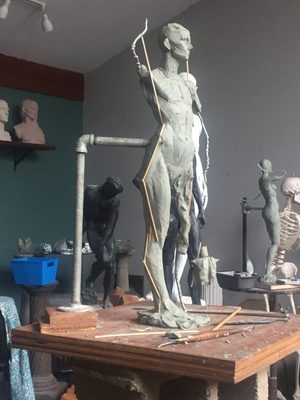 Figure sculpting workshop in the Galesville studio of Rick Casali