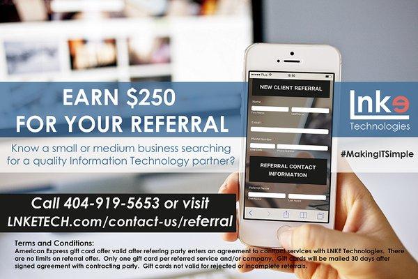 Earn $$$ for your referral!