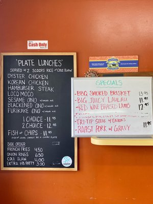 Menu (As of April 2021 / photo 2 out of 2) | **Specials change daily