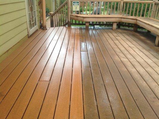 Pressure Washing of a deck