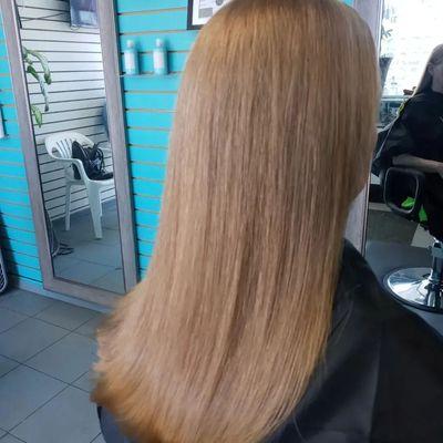 Hair coloring Keratin treatments And Haircut