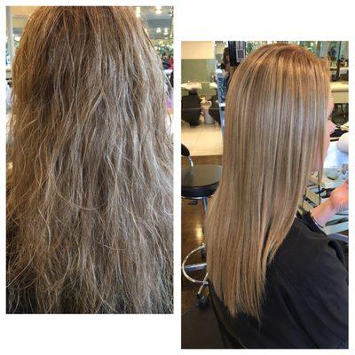 Summer ready keratin and hi lights