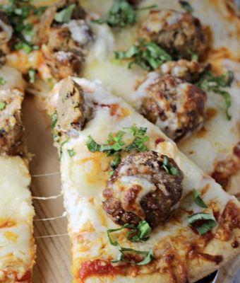 Meatball Pizza