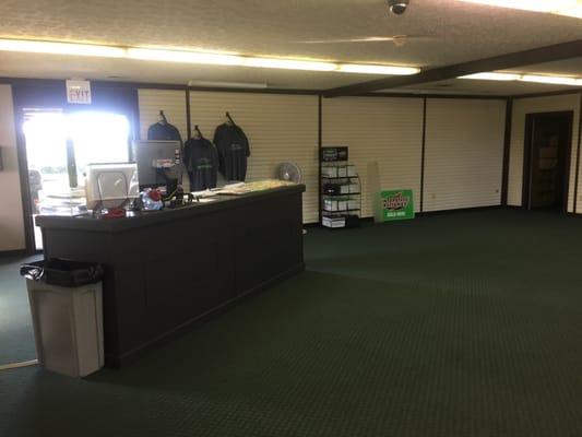 The front counter area