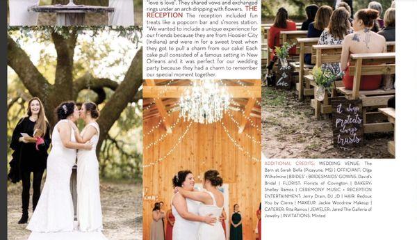 Feature in New Orleans Weddings Magazine