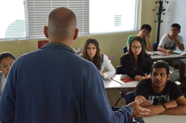 Students in Intensive English Program classroom