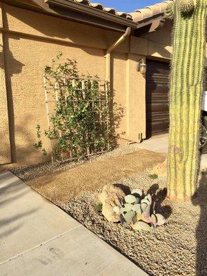 Walkway between driveways requested by owners.