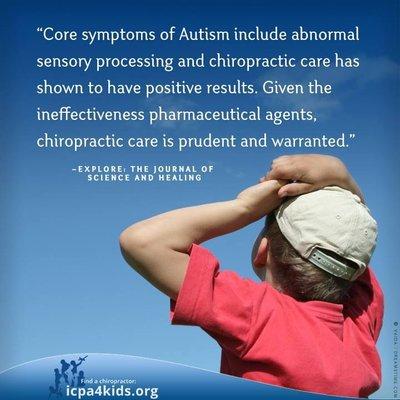 Chiropractic helps with autism