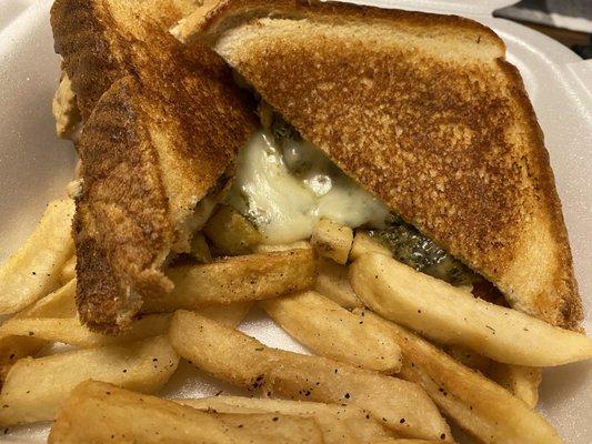 Pesto Chicken Grilled Cheese