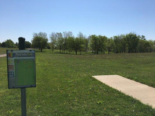 Hole #13 of the frisbee golf course