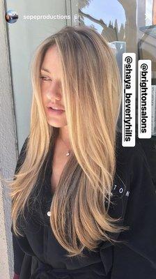 Balayage , highlights, cut and style