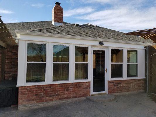 Patio enclosure,vinyl windows & doors