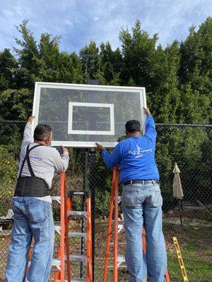 3' x 5' backboard.