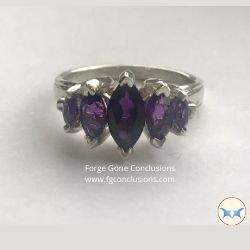 Silver ring with amethyst