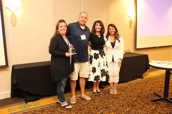 Top sales award we placed #2 at our annual Made in the Shade convention!